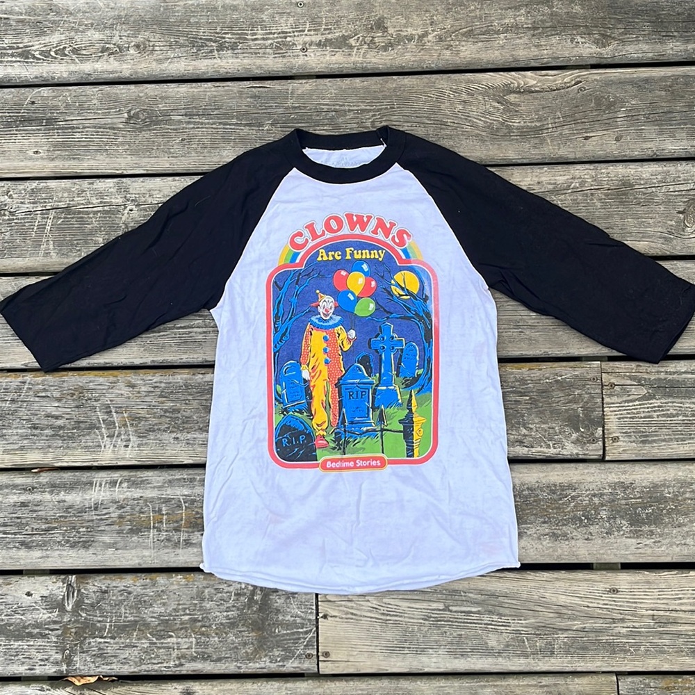 Clowns Are Funny Graphic Raglan Tee